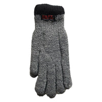Mens grey marl thermal insulated gloves 2142