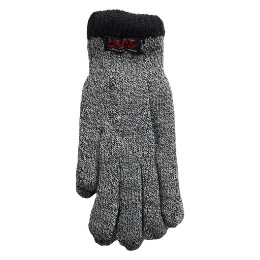 Mens grey marl thermal insulated gloves 2142 UK Camping And Leisure - UK Camping And Leisure