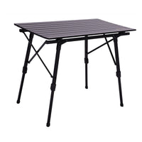 Quest Elite Brenig Slatted Black Camping Table