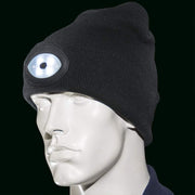 Draper Beanie Hat with Rechargeable Torch, One Size, 1W, 100 Lumens, Black 99521 Draper - UK Camping And Leisure