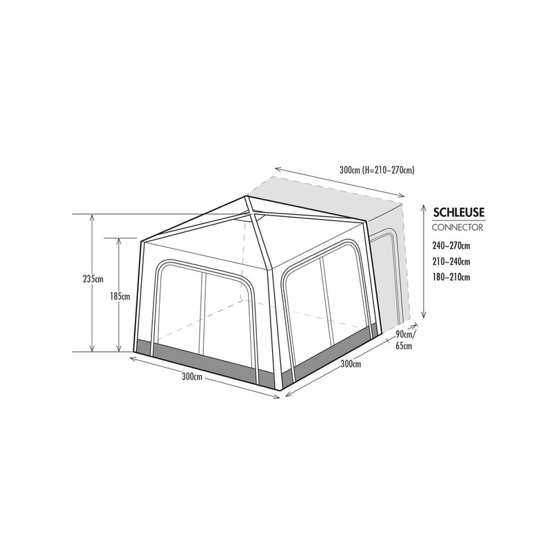 Westfield Triton Premium Lite Drive Away Air Awning Campervan Motorhome Westfield - UK Camping And Leisure