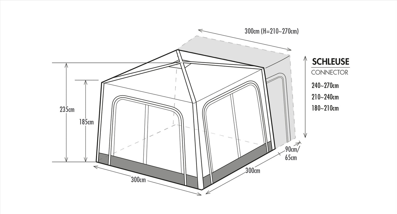 Westfield Triton Premium Lite Drive Away Air Awning Campervan Motorhome Westfield - UK Camping And Leisure