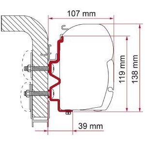 Fiamma F45 Adapter Kit Hymercamp 400Cm 98655-274 Fiamma - UK Camping And Leisure