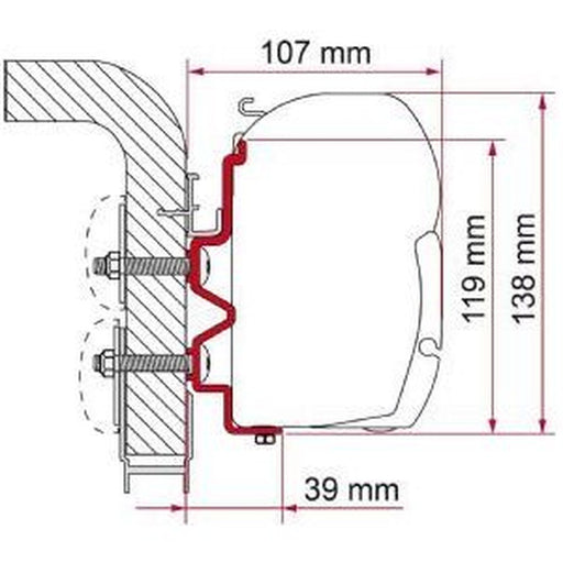 Fiamma F45 Adapter Kit Hymercamp 400Cm 98655-274 Fiamma - UK Camping And Leisure