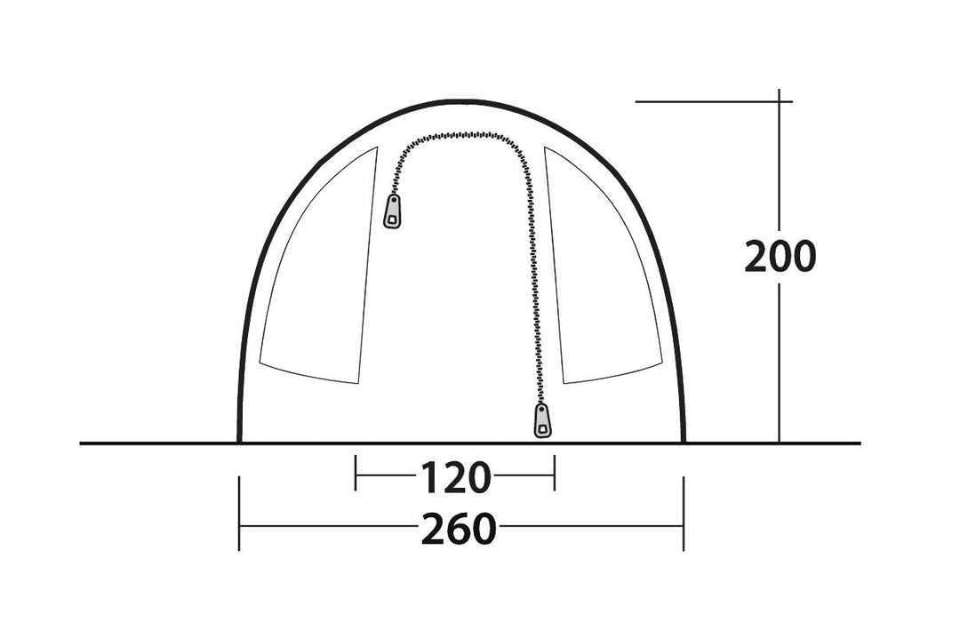 Outwell Sky 4 Pole Blue 4 Person Tent Outwell - UK Camping And Leisure