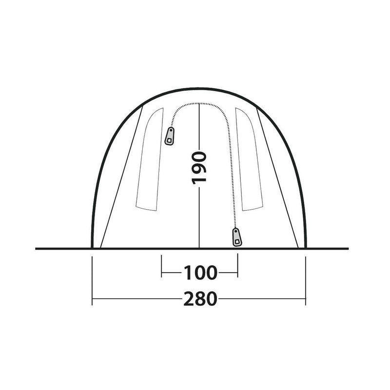 Outwell Rockwell 4 Pole Tent Blue 4 Person Outwell - UK Camping And Leisure