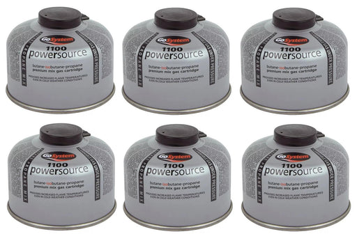 6x Go System PowerSource Butane Propane Threaded Gas Canister - 100g Go System - UK Camping And Leisure