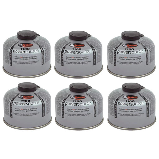 6x Go System PowerSource Butane Propane Threaded Gas Canister - 100g Go System - UK Camping And Leisure