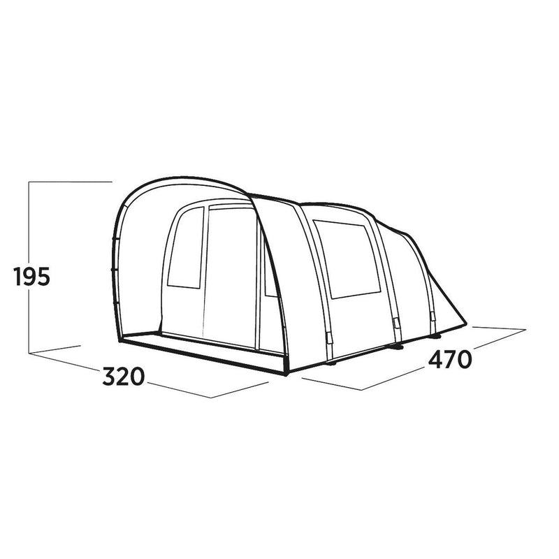 Easy Camp Brimnes 5 Air Inflatable Family Tunnel Tent 5 Berth (2 Bedroom) - View 7
