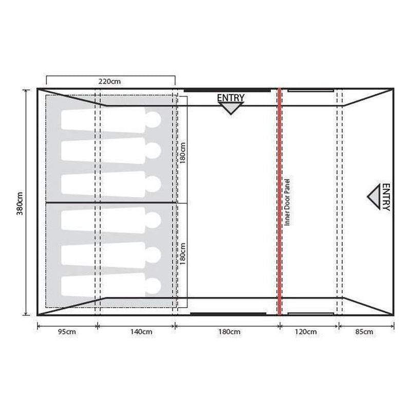 Outdoor Revolution Atom 600 Including Footprint Family Tent Outdoor Revolution - UK Camping And Leisure