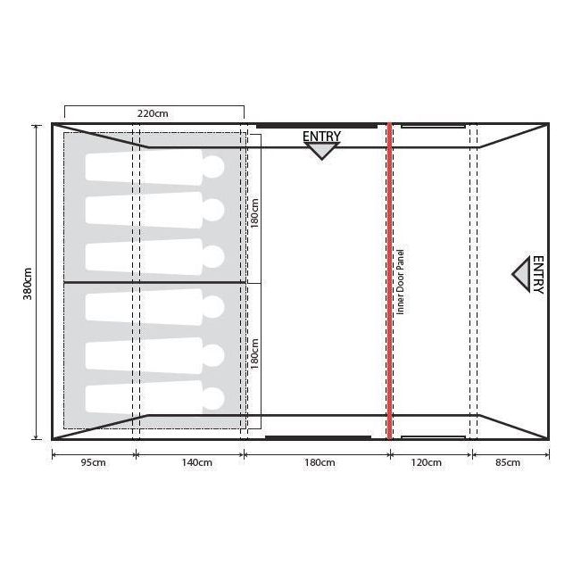 Outdoor Revolution Atom 600 Including Footprint Family Tent Outdoor Revolution - UK Camping And Leisure