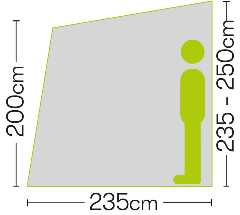 Quest Falcon Pro 325 Poled Porch Caravan Awning Grey Quest Leisure - UK Camping And Leisure