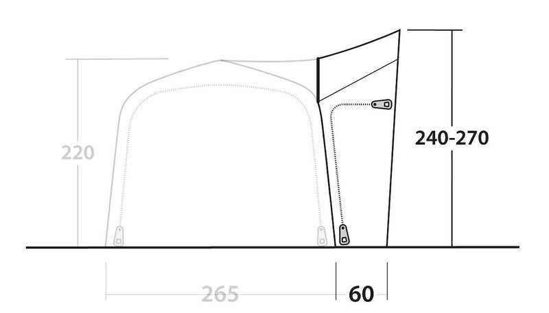 Outwell Tall Connection Crossville 250SA Access zone 240 - 270 cm