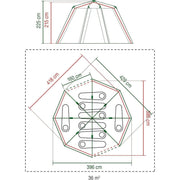 Coleman Cortes Octagon 8 Person Dome Glamping Yurt Camping Family Tent Blue Coleman - UK Camping And Leisure