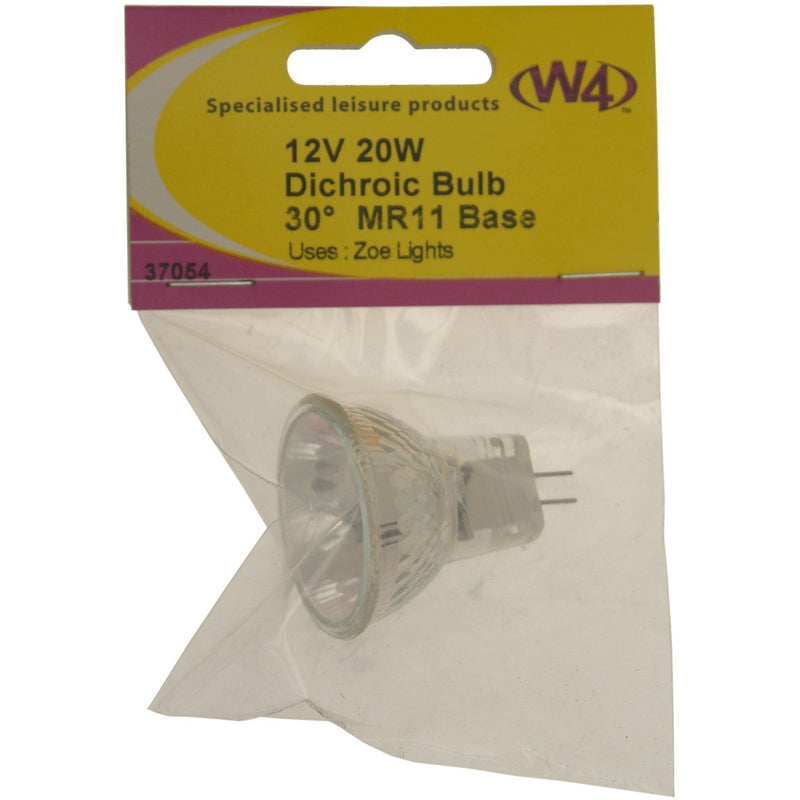 W4 Mr11 Dichroic Bulb 12V 20W 37054 W4 - UK Camping And Leisure