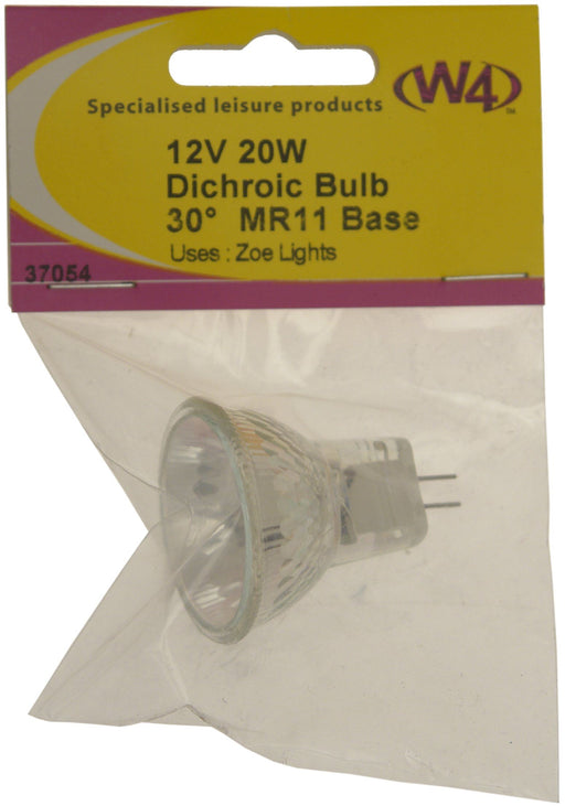 W4 Mr11 Dichroic Bulb 12V 20W 37054 W4 - UK Camping And Leisure