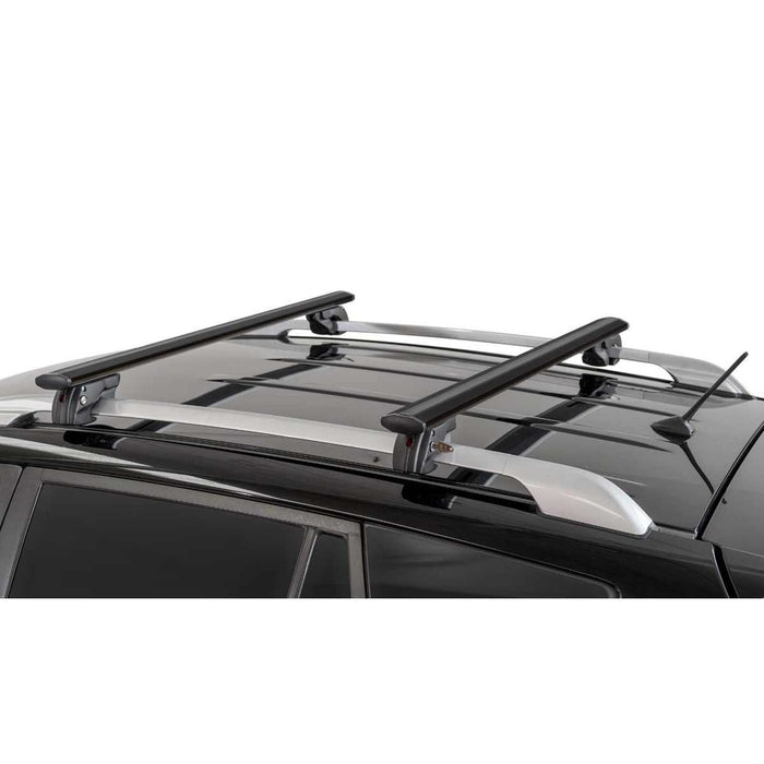 Menabo Jackson Black XL Raised Rail Roof Bars 1340mm (90kg Max.) Menabo - UK Camping And Leisure