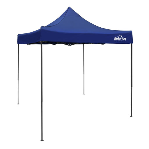 Dellonda 2x2m Pop-Up Gazebo Heavy Duty  Carry Bag Rope Stakes & Weight Blue Dellonda - UK Camping And Leisure