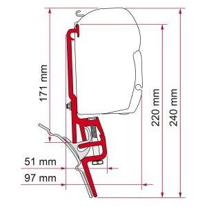 Fiamma F35/F45 Adapter Vwt4 Brandrup 98655Z011 Fiamma - UK Camping And Leisure