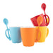 Gimex Colour Line Mug With Spoon Rainbow 390ml 4 Pieces Gimex - UK Camping And Leisure