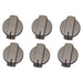 Cooker Knob Set (6) Matt Nick For Caprice And Aspire SSPA0901MNK UK Camping And Leisure - UK Camping And Leisure