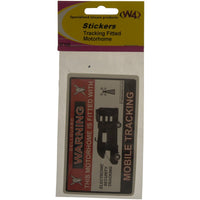 W4 Motorhome Tracking Fitted Sticker 37109