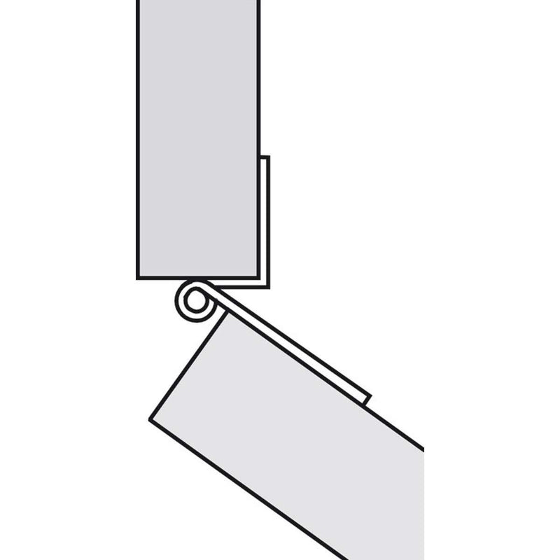 Flush Cranked Hinge in Zinc Plated Steel for 15-19mm Doors Nova - UK Camping And Leisure
