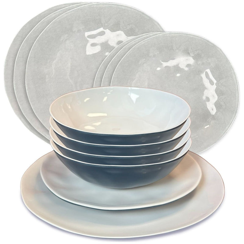 MDS1203 Liberty Murano 12 Piece Melamine Dinner Set LL1380 Liberty Leisure UK - UK Camping And Leisure