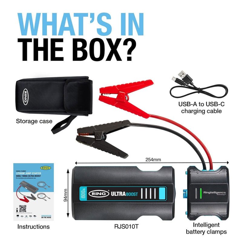 Ring RJS010T ULTRABOOST 500 Jump Starter - View 6