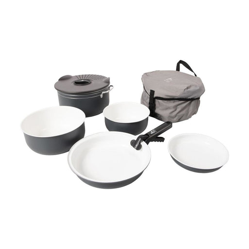 Bo-Camp Cookware Set Trekking 7 Pieces Ceramic Coating Aluminium Bo-Camp - UK Camping And Leisure