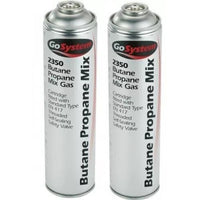 2x GoSystem Butane Propane Mix Gas 350g 631ml