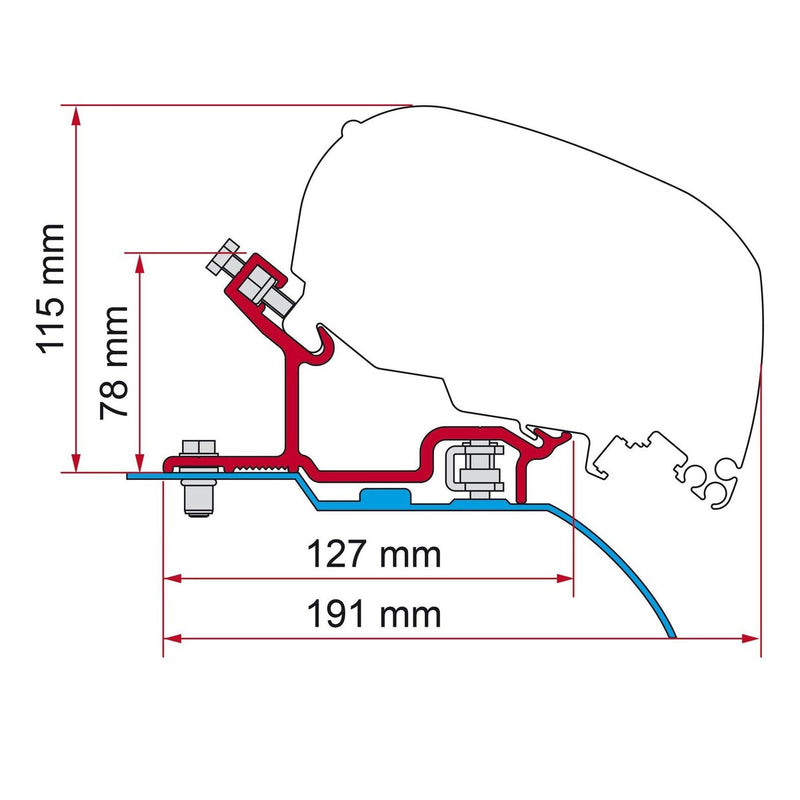 Fiamma Kit For Ducato/Jumper/Boxer H3 98655-656 UK Camping And Leisure - UK Camping And Leisure