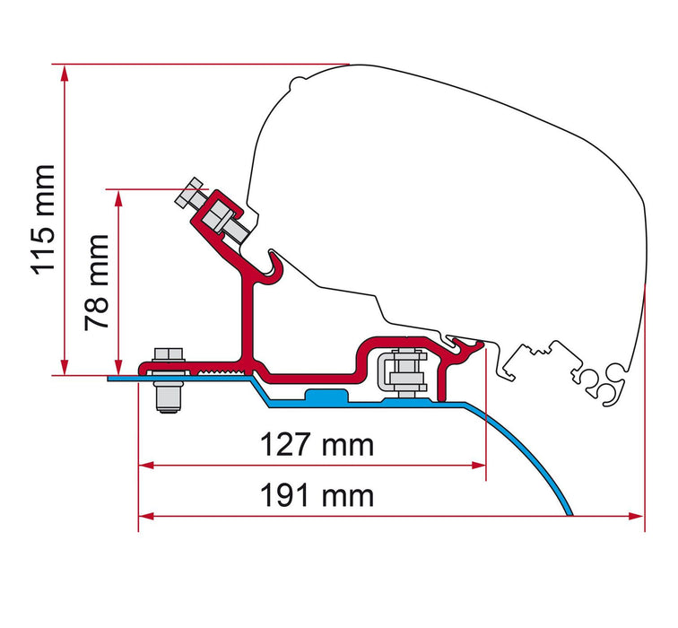 Fiamma Kit For Ducato/Jumper/Boxer H3 98655-656 UK Camping And Leisure - UK Camping And Leisure