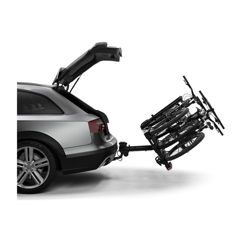 Thule EasyFold XT three-bike platform towbar bike rack black/aluminium Towbar Bike Rack Thule - UK Camping And Leisure