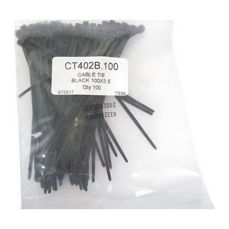 Cable Ties Black 102 x 2 5mm 100/Pack Park Safe - UK Camping And Leisure