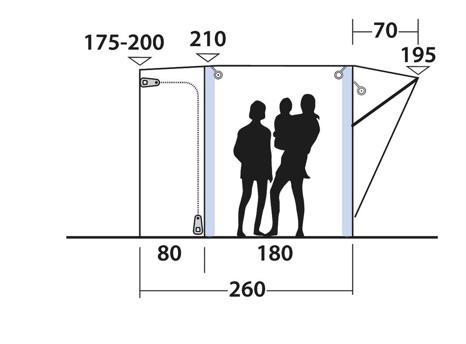 Outwell California Highway Driveaway Awning Grey Outwell - UK Camping And Leisure