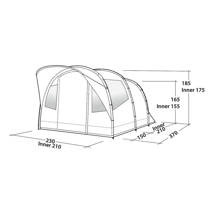 Easy Camp Edendale 400 4 Berth Pole Tent Easy Camp - UK Camping And Leisure