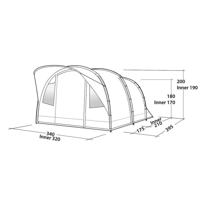 Easy Camp Edendale 600 6 Berth Pole Tent Easy Camp - UK Camping And Leisure