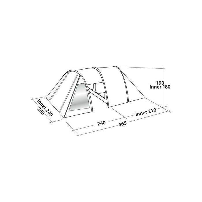 Easy Camp Galaxy 400 Steel Blue 4 Berth Pole Tent UK Camping And Leisure