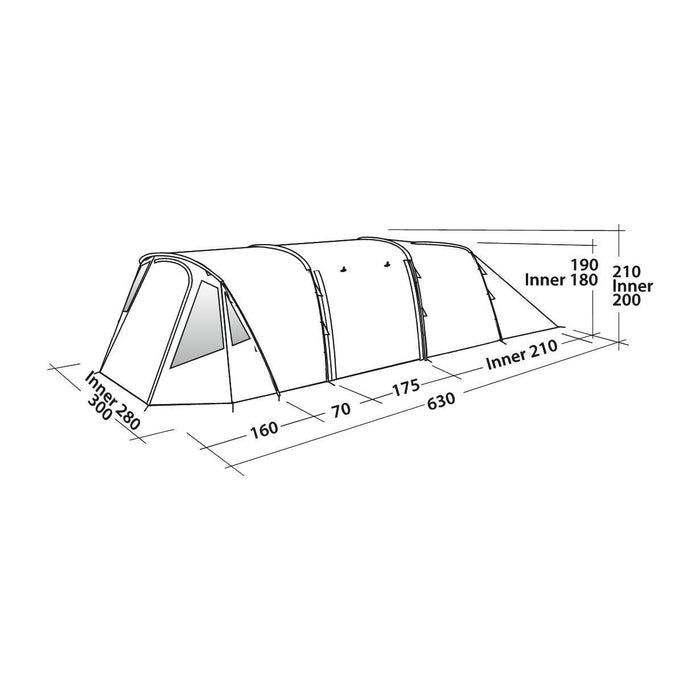 Easy Camp Tent Palmdale 500 Lux 5 Berth Pole Tent UK Camping And Leisure