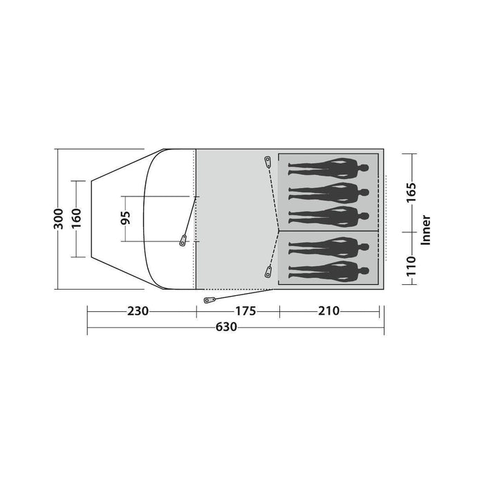 Easy Camp Tent Palmdale 500 Lux 5 Berth Pole Tent UK Camping And Leisure