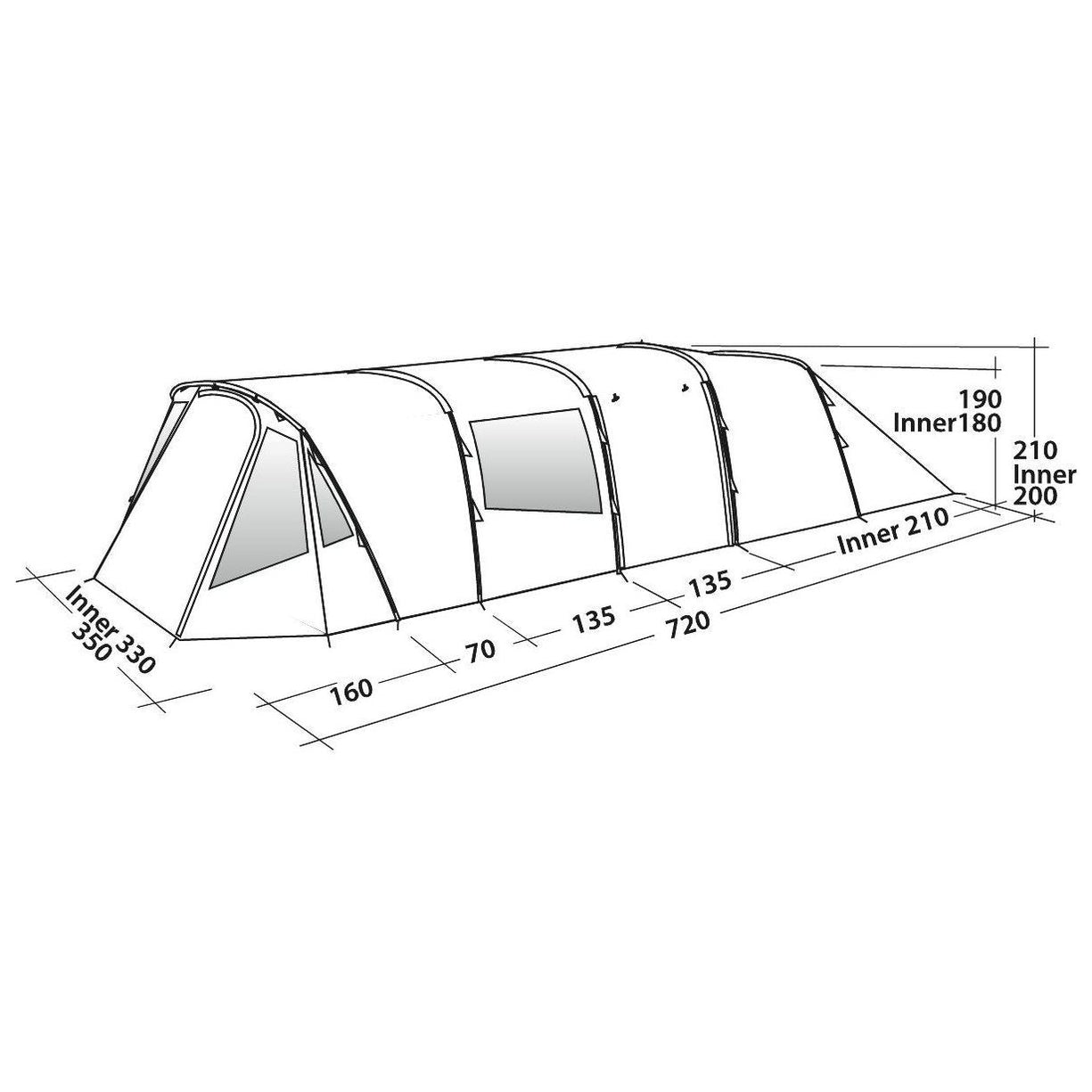 Easy Camp Tent Palmdale 600 Lux 6 Berth Pole Tent — UK Camping And Leisure