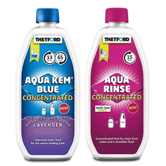 Thetford Duopack Concentrate (Aquakem Blue Lavender & Aqua Rinse) Thetford - UK Camping And Leisure