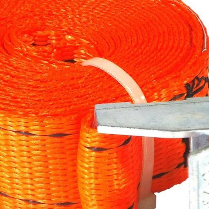 2.5m Retainer Strap in Orange and Buckle Jumbo - UK Camping And Leisure
