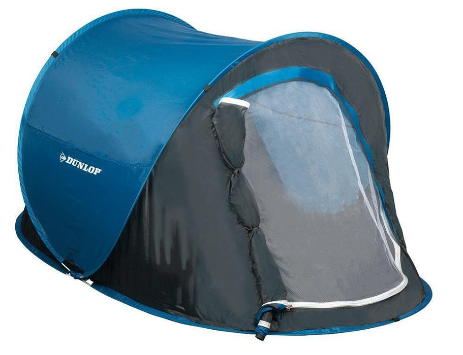 Dunlop Pop-up Tent 1 Person 220 x 120 x 90 cm Blue UK Camping And Leisure - UK Camping And Leisure
