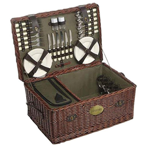Family sized willow Picnic Hamper O0320 Quest - UK Camping And Leisure