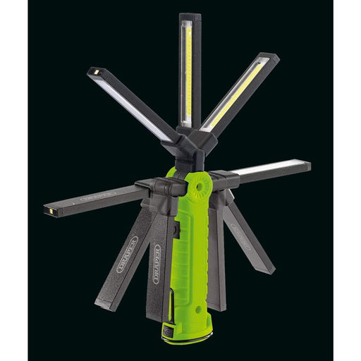 Draper COB/SMD LED Rechargeable Slimline Inspection Lamp, 3W, 170 Lumens, Green Draper - UK Camping And Leisure