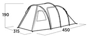 Easy Camp Hidra 5 Pole Tent Green 5 Person Easy Camp - UK Camping And Leisure