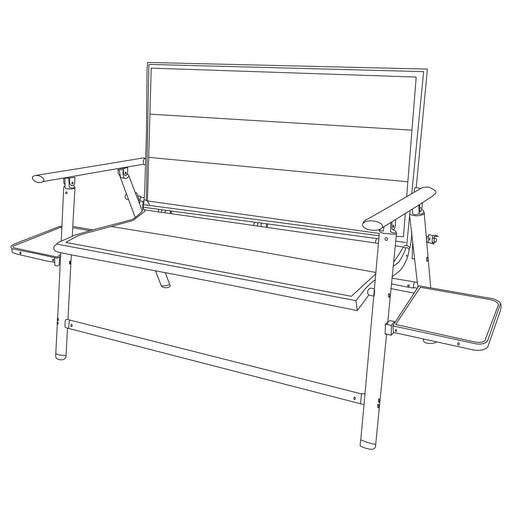 Naples Pro Bench with side tables f1327 Quest - UK Camping And Leisure