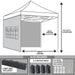 Dellonda 3x3m Pop-Up Gazebo & Side Walls Water Resistant Fabric - Grey Dellonda - UK Camping And Leisure